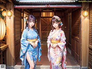 A woman in a kimono is posing for a picture.